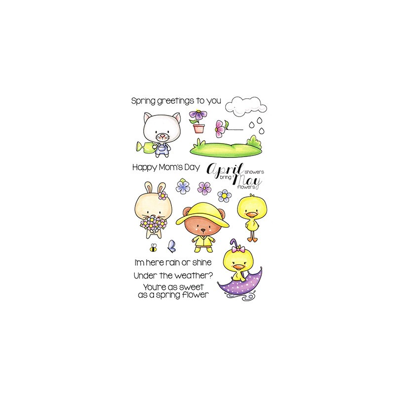(CCD-0134)C.C. Designs April & May Clear Stamp (CCD-0134)C.C. Designs April & May Clear Stamp
