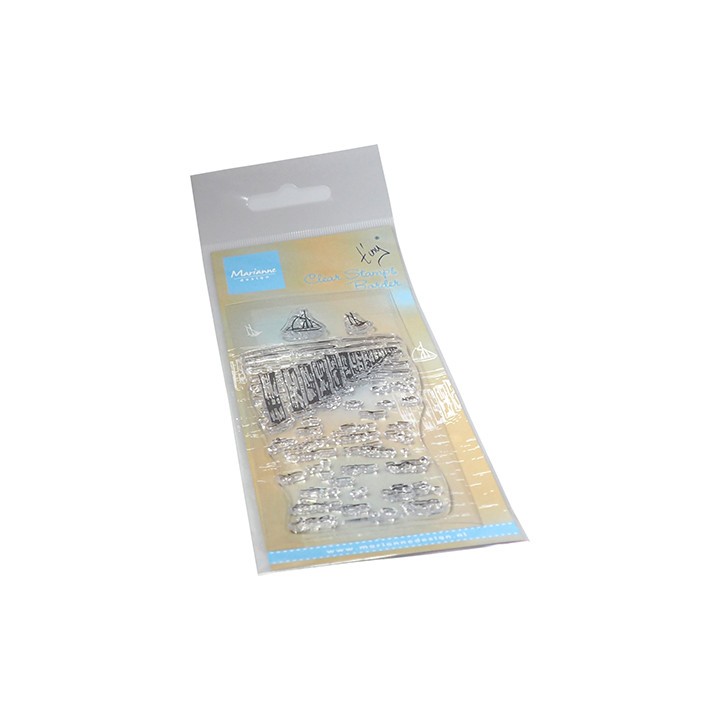(TC0912)Clear stamp Tiny's Border - Beach poles