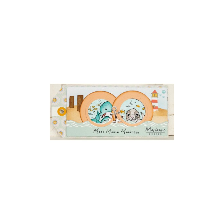 (CS1131)Clear stamp Hetty's Peek-a-boo Ocean