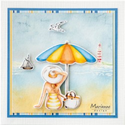 (CS1132)Clear stamp Beach Umbrella
