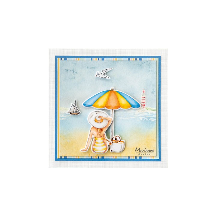 (CS1132)Clear stamp Beach Umbrella