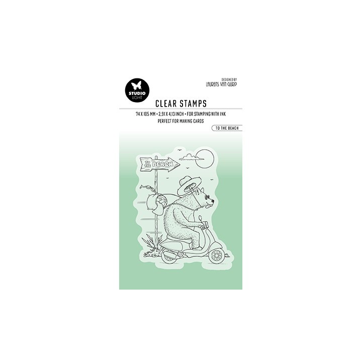 (BL-ES-STAMP456)Studio light BL Clear stamp To the beach By Laurens nr.456