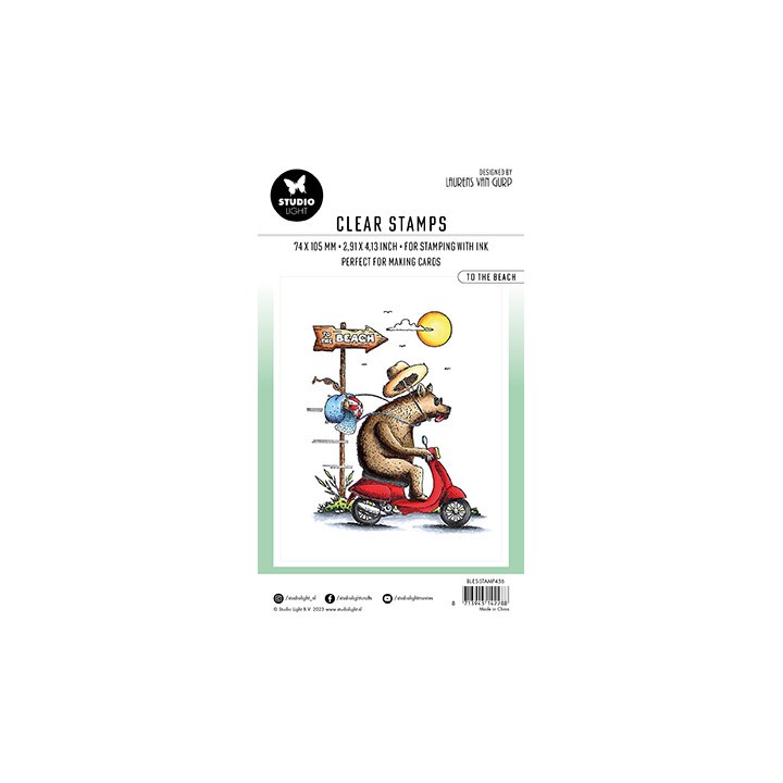 (BL-ES-STAMP456)Studio light BL Clear stamp To the beach By Laurens nr.456