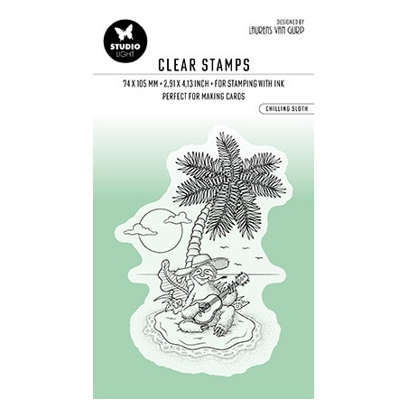 (BL-ES-STAMP459)Studio light BL Clear stamp Chilling sloth By Laurens nr.459