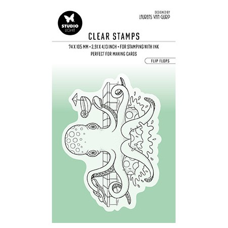 (BL-ES-STAMP460)Studio light BL Clear stamp Flip flops By Laurens nr.460