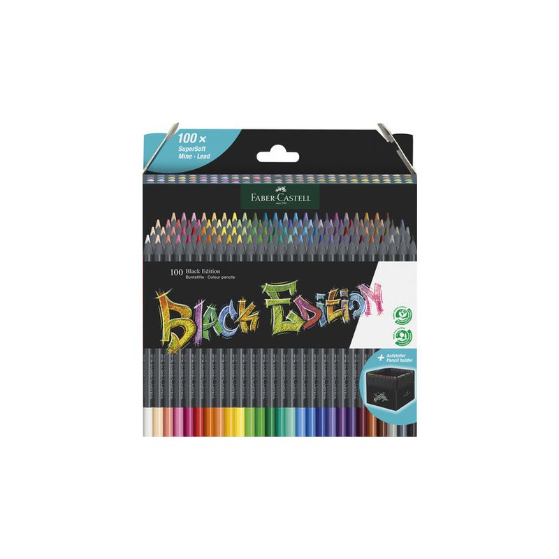 (116411)Faber Castell Black Edition Colour Pencils Box (100pcs)
