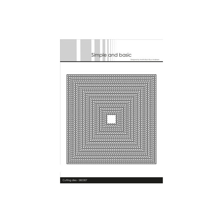 (SBD307)Simple and Basic Circle Edges Square Cutting Dies