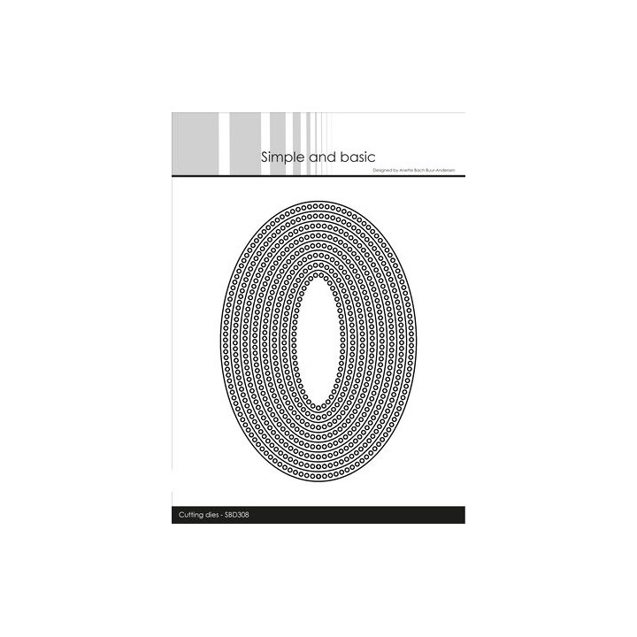 (SBD308)Simple and Basic Circle Edges Oval Cutting Dies