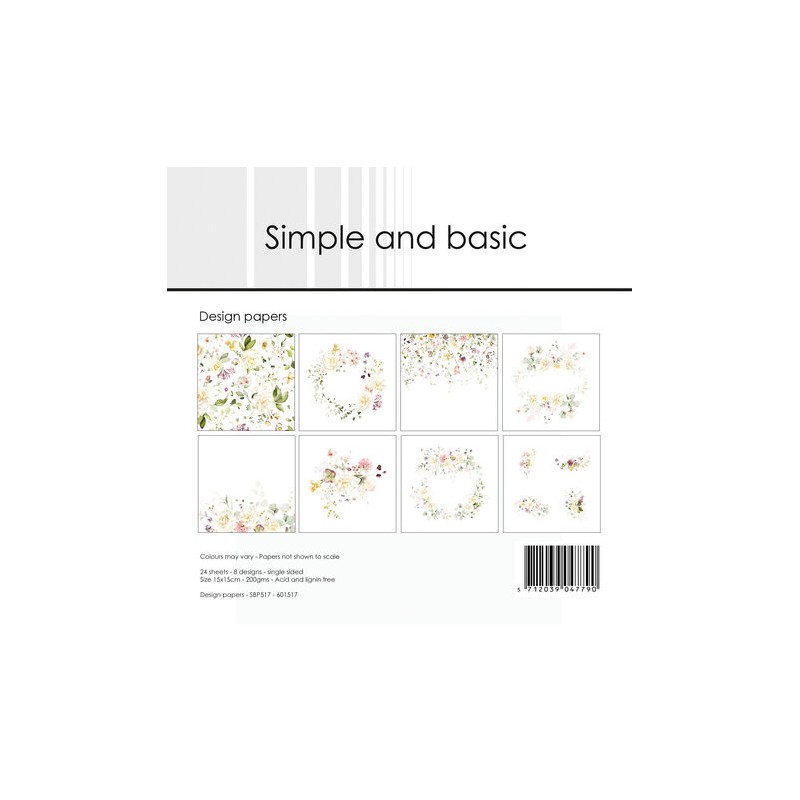 (SBP517)Simple and Basic Spring Feelings 6x6 Inch Paper Pack