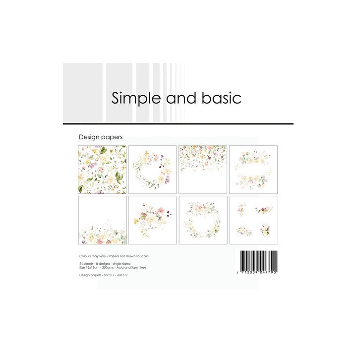 (SBP517)Simple and Basic Spring Feelings 6x6 Inch Paper Pack