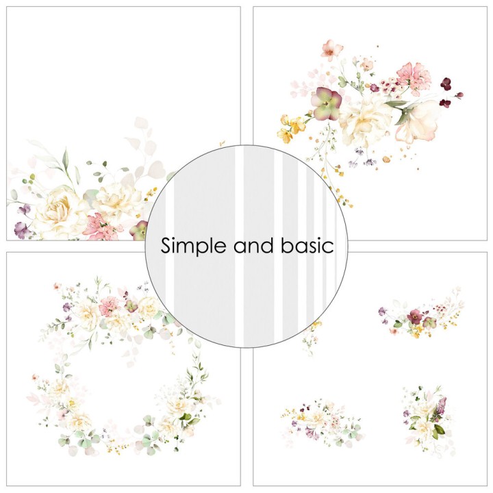 (SBP517)Simple and Basic Spring Feelings 6x6 Inch Paper Pack