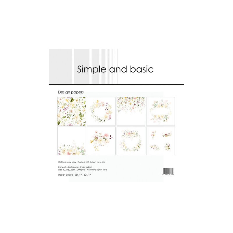 (SBP717)Simple and Basic Spring Feelings 12x12 Inch Paper Pack