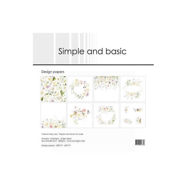 (SBP717)Simple and Basic Spring Feelings 12x12 Inch Paper Pack