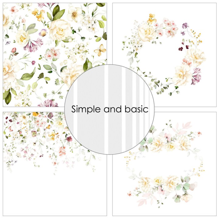 (SBP717)Simple and Basic Spring Feelings 12x12 Inch Paper Pack