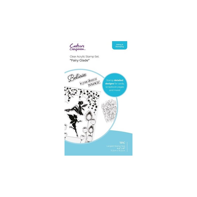 (CC-ST-CA-FGLADE)Crafter's Companion Fairy Glade Clear Acrylic Stamp Set