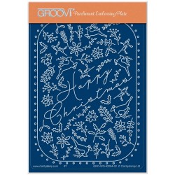 (GRO-WO-42084-02)Groovi® plate A6 JAZZ'S HAPPY CHRISTMAS COLOUR ME PATTERN