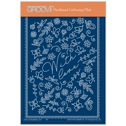 (GRO-WO-42086-02)Groovi® plate A6 JAZZ'S WITH LOVE COLOUR ME PATTERN