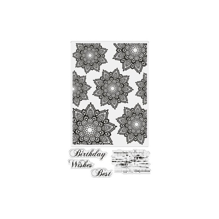 (CC-ST-CA-MAJMAN)Crafter's Companion Majestic Mandalas Clear Acrylic Stamp Set
