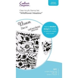 (CC-ST-CA-WIMEAD)Crafter's Companion Wildflower Meadow Clear Acrylic Stamp Set