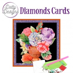 (DDDC1125)Dotty Designs Diamond Cards - Vase with flowers