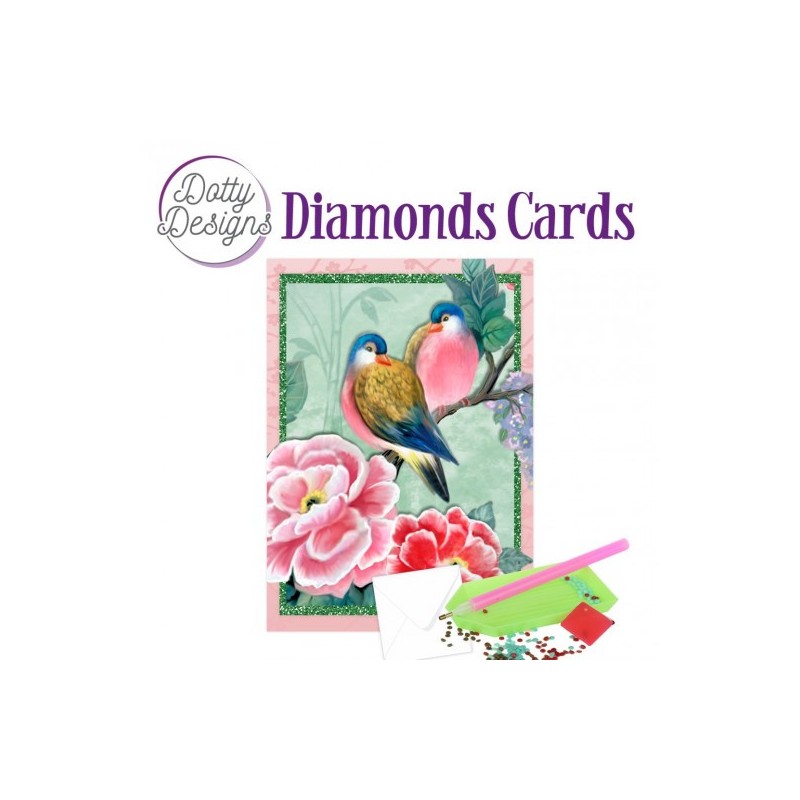(DDDC1126)Dotty Designs Diamond Cards - Birds and flowers