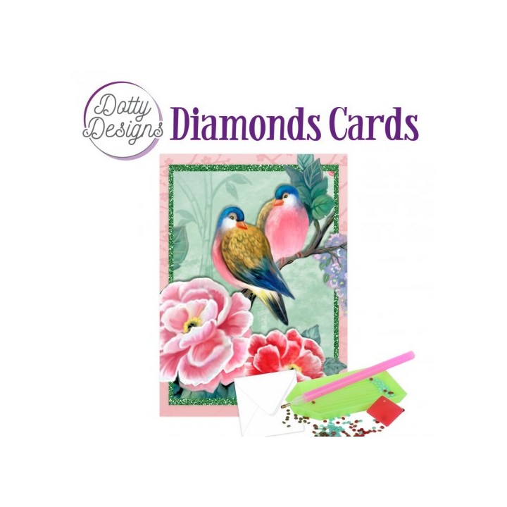 (DDDC1126)Dotty Designs Diamond Cards - Birds and flowers