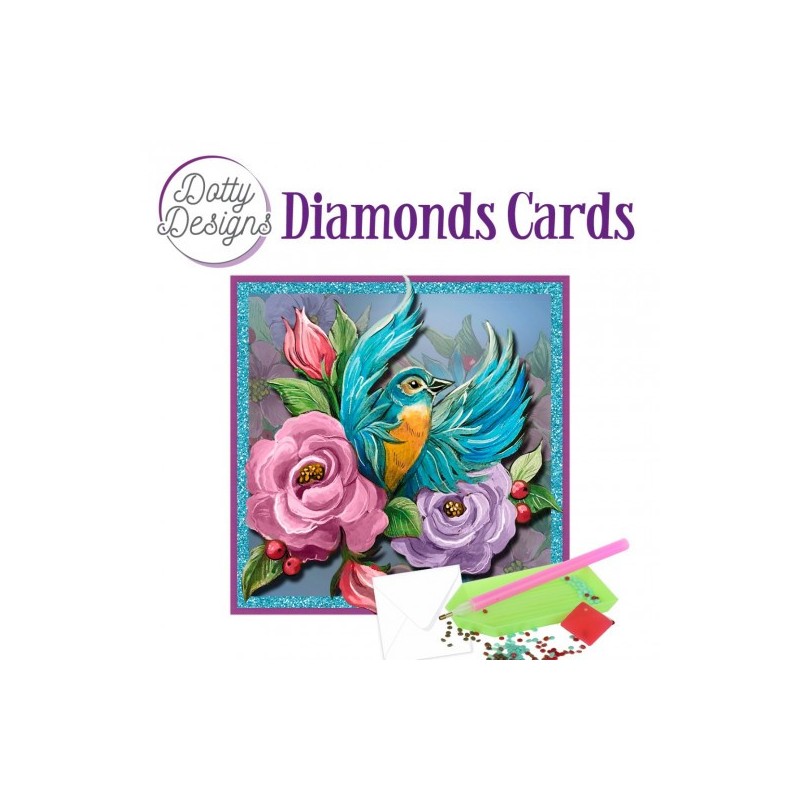 (DDDC1128)Dotty Designs Diamond Cards - Blue Bird