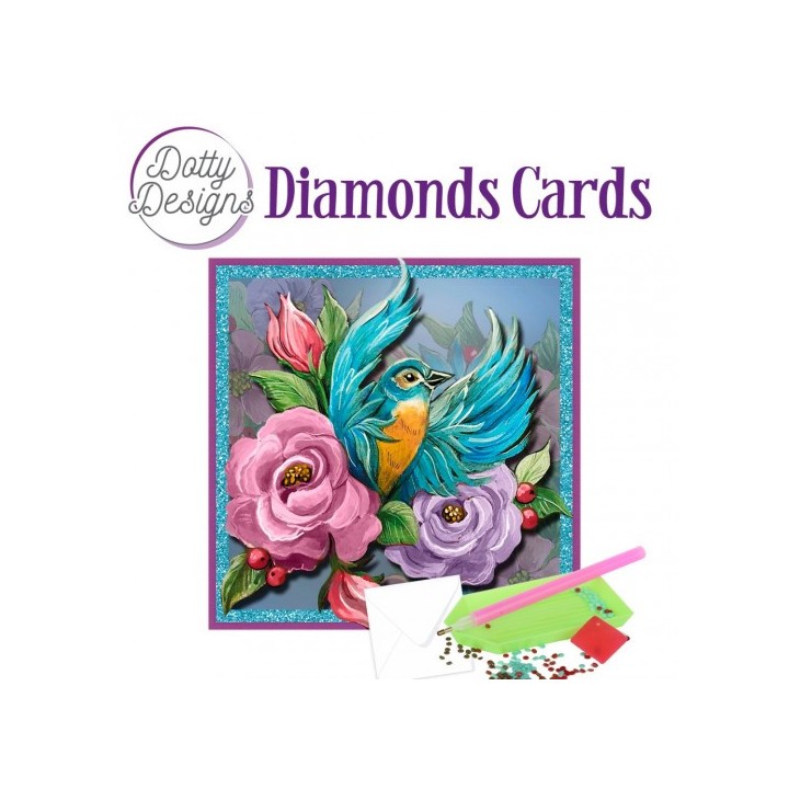 (DDDC1128)Dotty Designs Diamond Cards - Blue Bird
