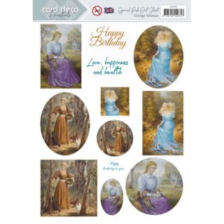 (SB10799)Special Push Out Sheet - Card Deco Essentials - Vintage Women - EN