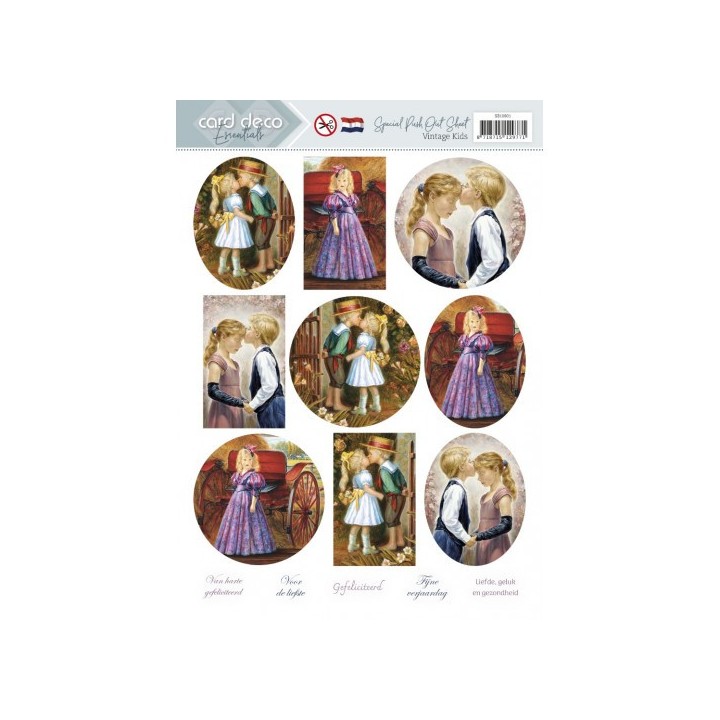 (SB10801)Special Push Out Sheet - Card Deco Essentials - Vintage Kids - NL
