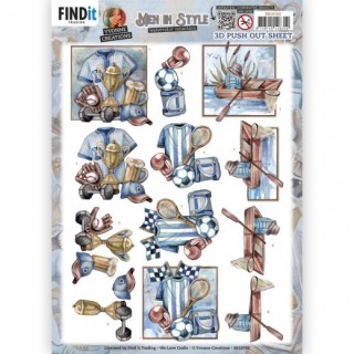(SB10760)3D Push Out - Yvonne Creations - Men in Style - Sports
