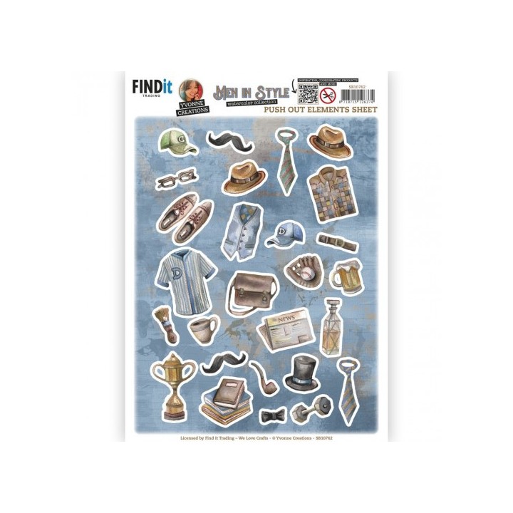 (SB10762)Push Out - Yvonne Creations - Men in Style - Small Elements B
