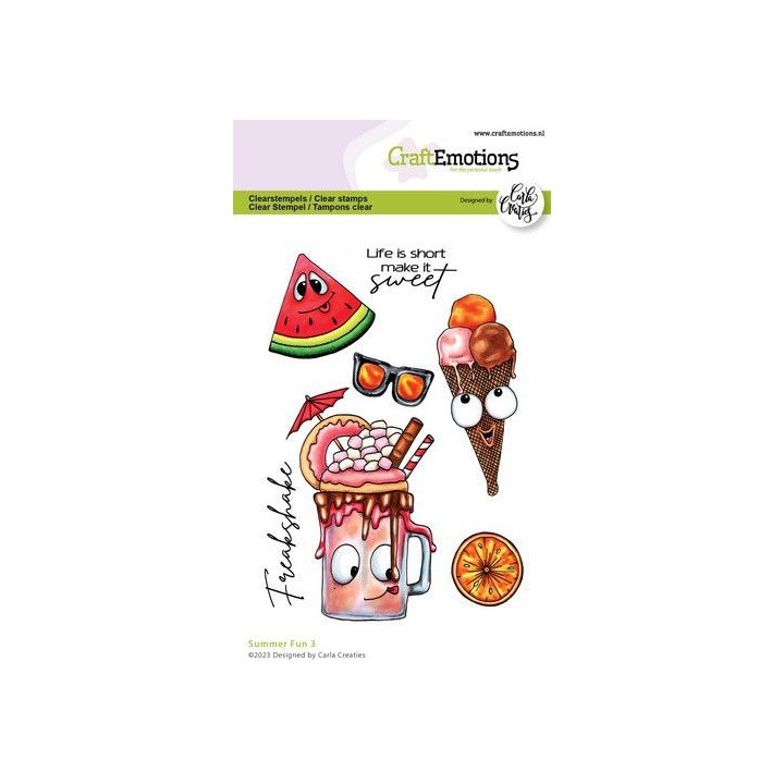 (1569)CraftEmotions clearstamps A6 - Summer Fun 3 Carla Creaties
