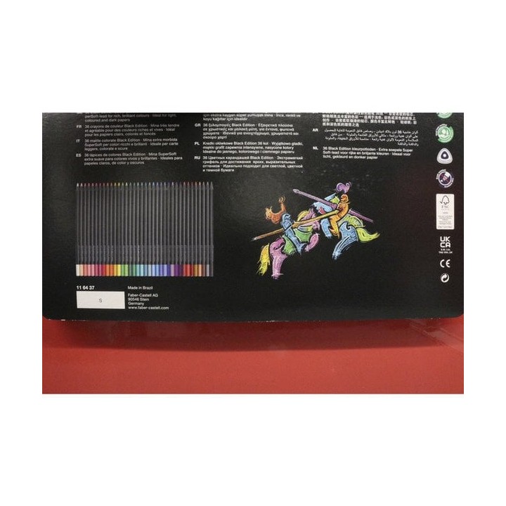 (116437)Faber Castell Black Edition Colour Pencils Tin (36pcs)
