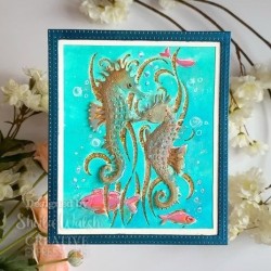 (CEDPC1232)Creative Expressions Cathie Shuttleworth Paper Cuts Cut & Lift Seahorse Symphony
