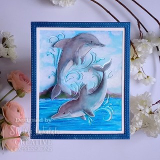 (CEDPC1231)Creative Expressions Cathie Shuttleworth Paper Cuts Cut & Lift Dolphin Dive