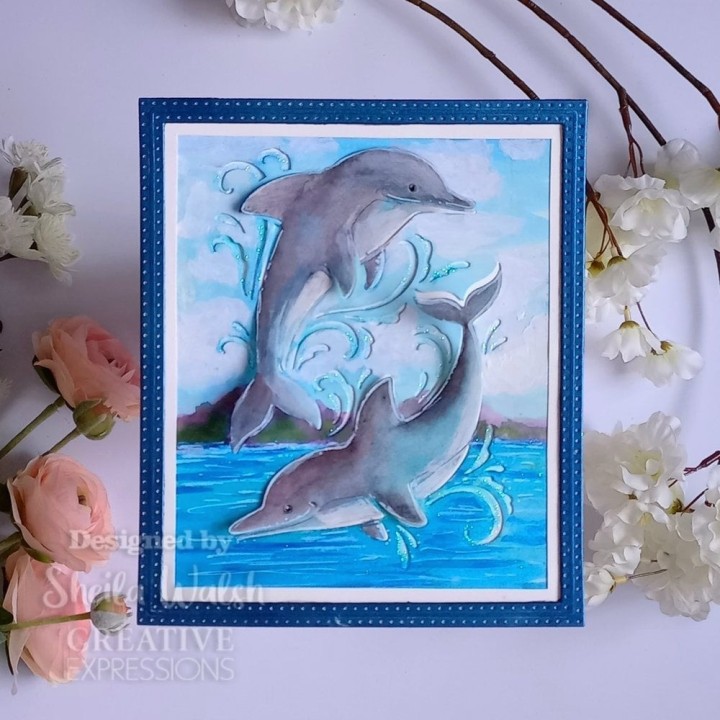 (CEDPC1231)Creative Expressions Cathie Shuttleworth Paper Cuts Cut & Lift Dolphin Dive