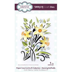 (CEDPC1227)Creative Expressions Cathie Shuttleworth Paper Cuts Cut & Lift Dancing Daffodils