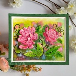 (CEDPC1230)Creative Expressions Cathie Shuttleworth Paper Cuts Cut & Lift Passionate Peonies