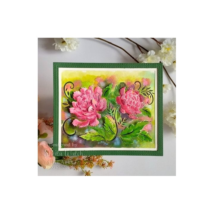 (CEDPC1230)Creative Expressions Cathie Shuttleworth Paper Cuts Cut & Lift Passionate Peonies