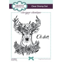 (UMSDB150)Creative Expressions Designer Boutique Clear Stamp A6 Flower King