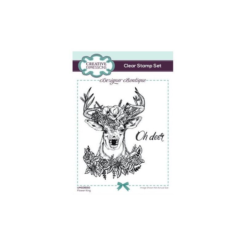 (UMSDB150)Creative Expressions Designer Boutique Clear Stamp A6 Flower King