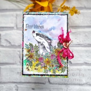 (UMSDB154)Creative Expressions Designer Boutique Clear Stamp A6 Floral Wishes