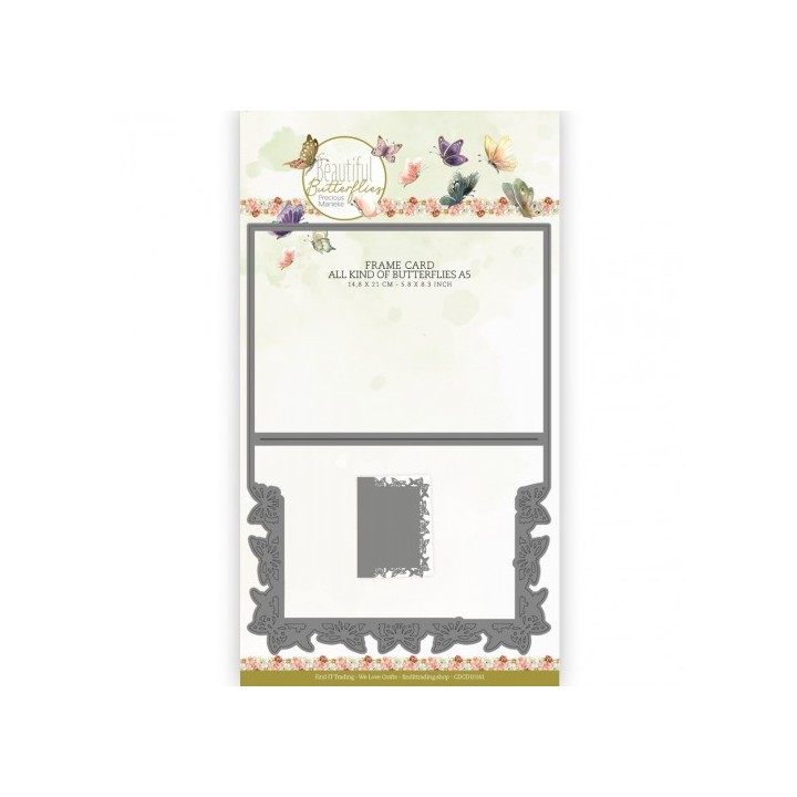 (CDCD10141)Dies - Precious Marieke - Beautiful Butterflies - Frame All kind of butterflies A5