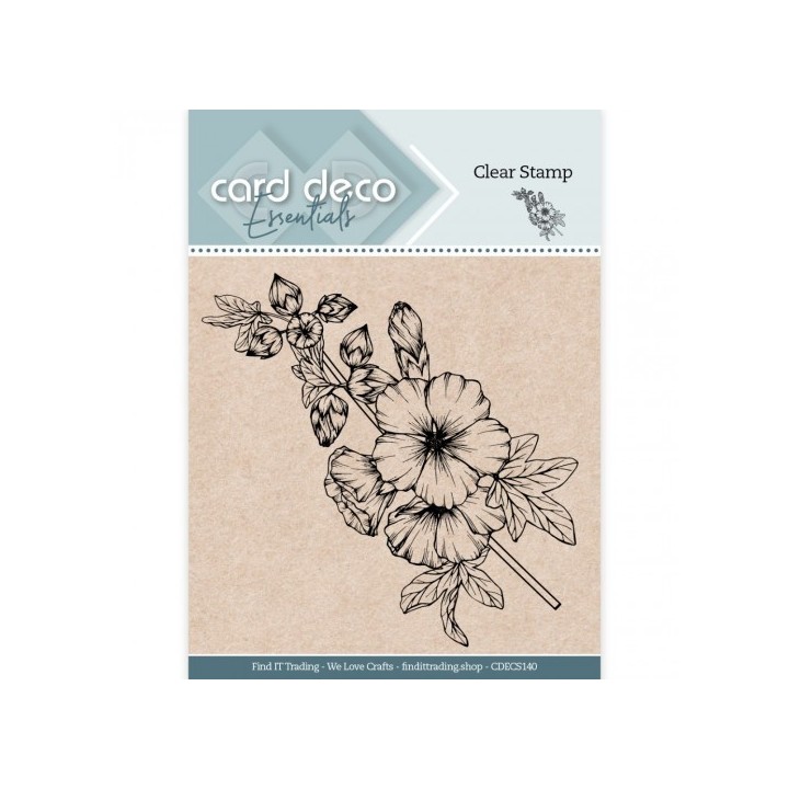 (CDECS140)Hollyhock - Clear Stamp - Card Deco Essentials