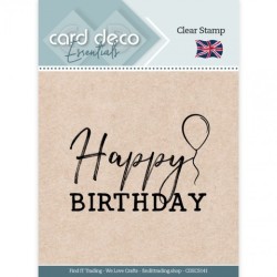 (CDECS141)Happy Birthday - Clear Stamp - Card Deco Essentials