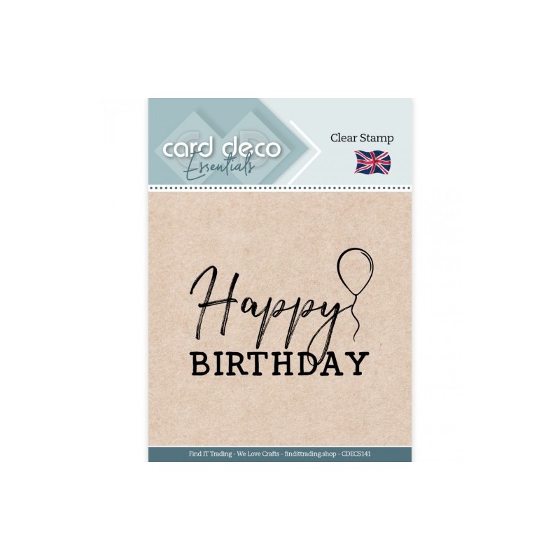 (CDECS141)Happy Birthday - Clear Stamp - Card Deco Essentials