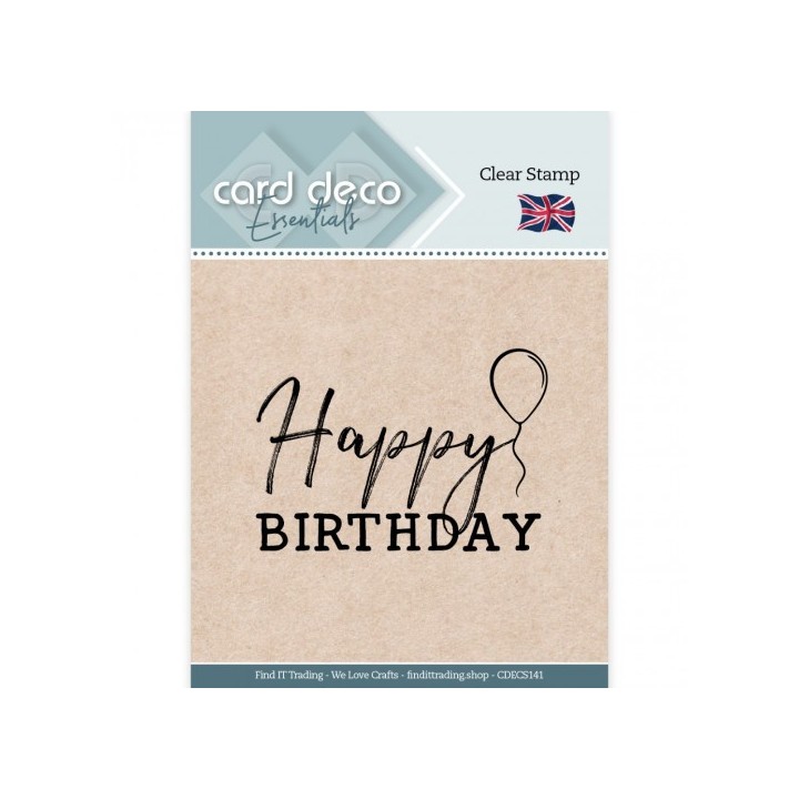 (CDECS141)Happy Birthday - Clear Stamp - Card Deco Essentials
