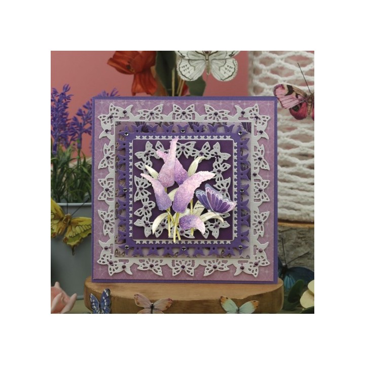 (PM10253)Dies - Precious Marieke - Beautiful Butterflies - Butterfly Square