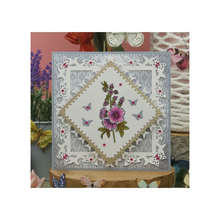 (PM10253)Dies - Precious Marieke - Beautiful Butterflies - Butterfly Square